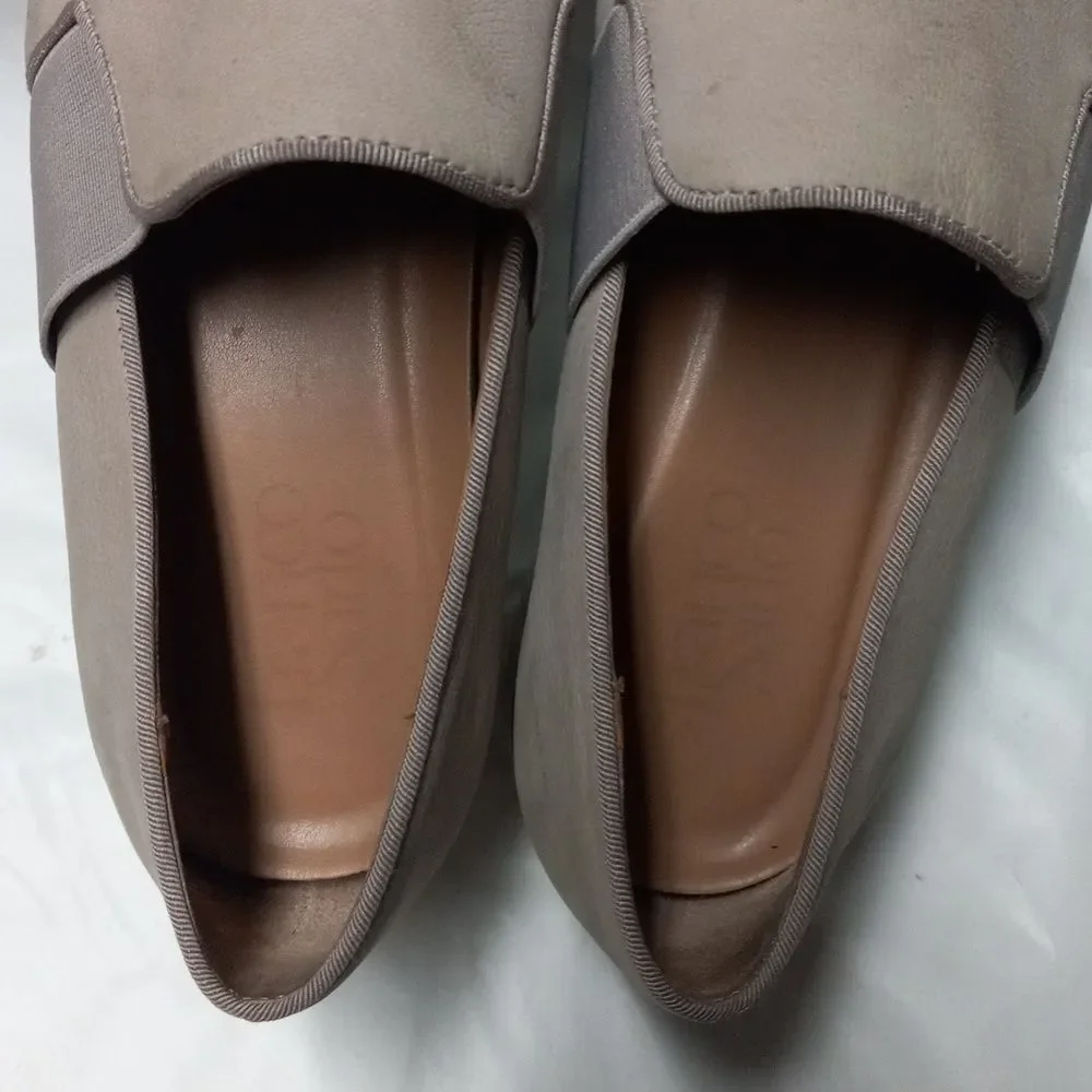 Franco Sarto Shoes Womens 7.5M Hailie 2 Loafers Slip-On Beige Leather Casual